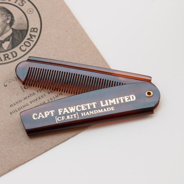 Captain Fawcett Folding Pocket Beard Comb - Image 2