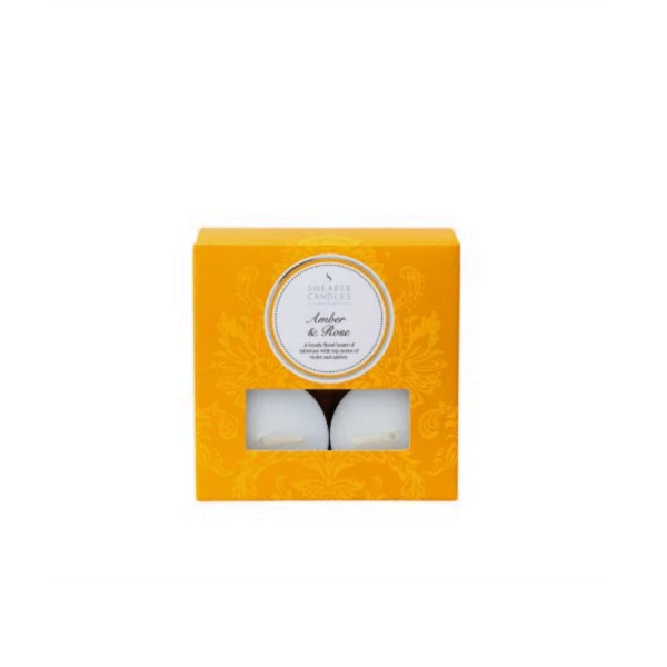 Shearer Candles Tea Lights Amber & Rose X 8